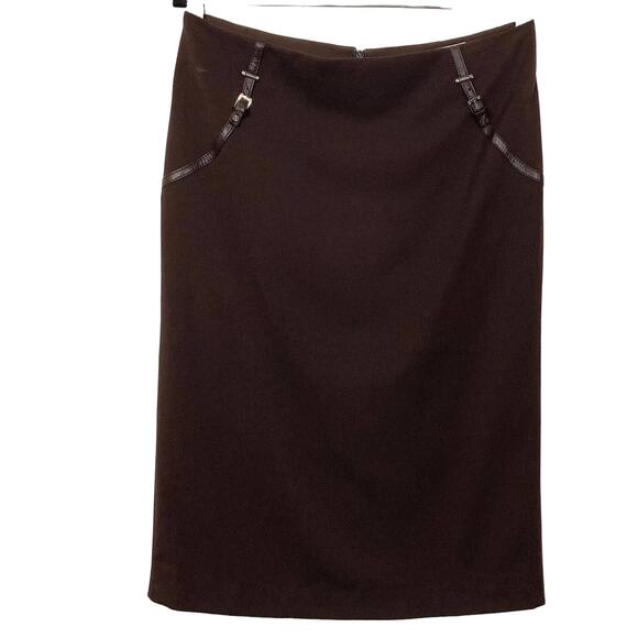 NWOT ABSOLU COMFORT PARIS Skirt EU40~US M France Brown...